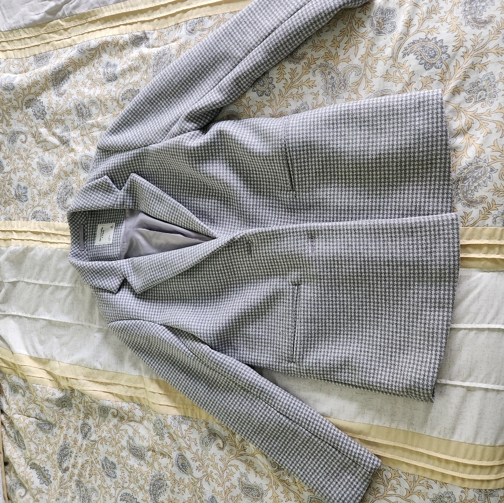 Heavyweight wool blend blazer coat